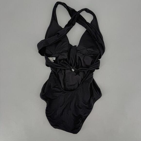 Trina Turk swimsuit womens 4 black keyhole one piece swim beach stretch sexy - Picture 6 of 6